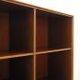 Danish mahogany veneered shelving unit on splayed legs, 1960s