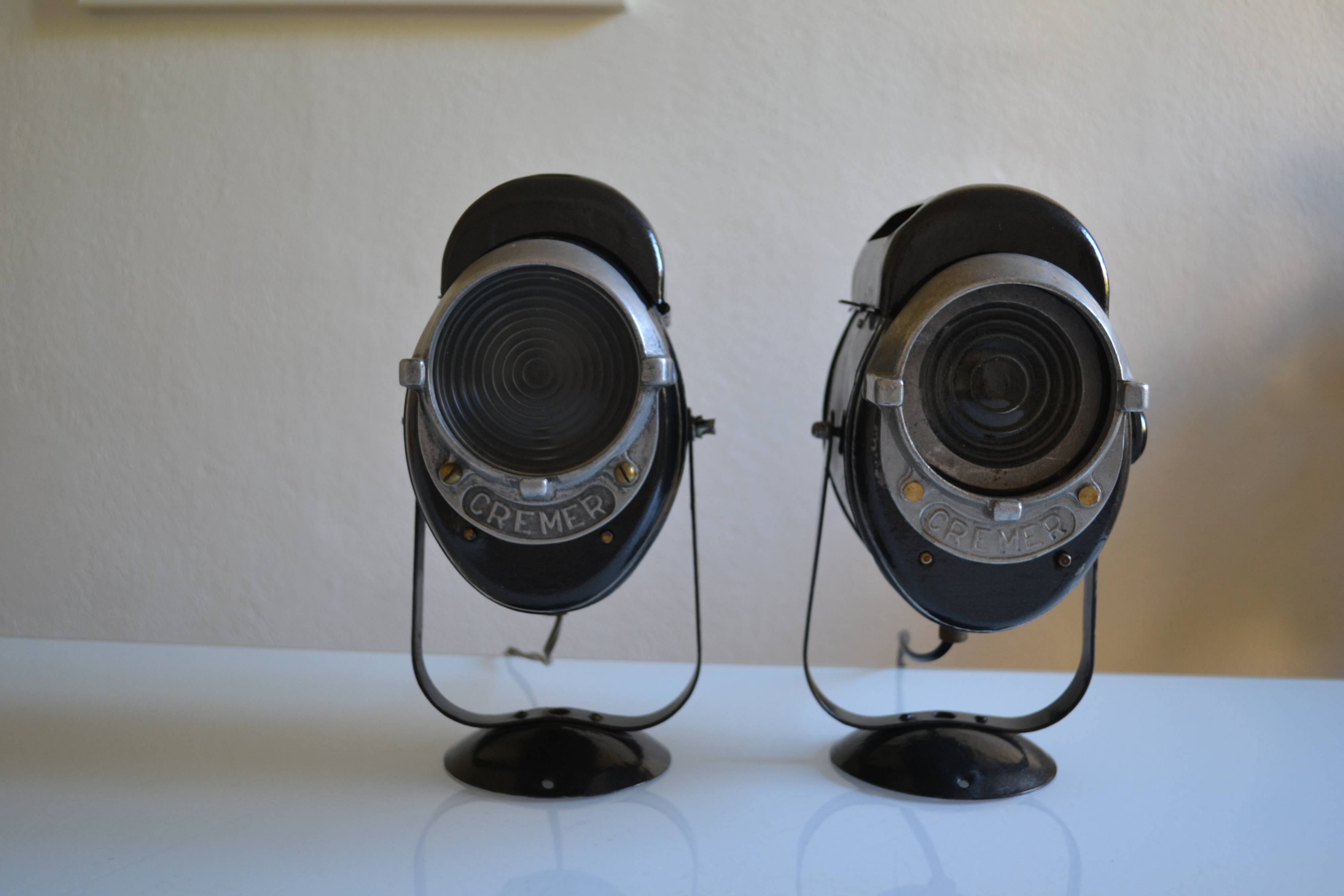 Pair of vintage Cremer cinema projectors.
