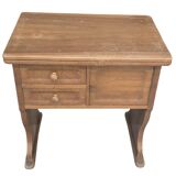 Tavolino a Libro Vintage in Legno Salvaspazio con Cassetti e Vano