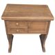 Table basse vintage en bois gain de place avec tiroirs et compartiment.