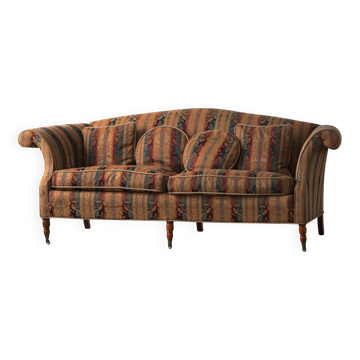 Empire-style sofa with cushions and wheels, made in Denmark, 20th century.