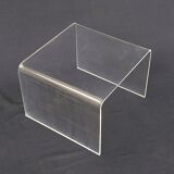 3 Nesting tables signed David Lange transparent plexiglass coffee tables design 70