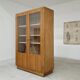 Armoire d'école vitrée en chêne 1960