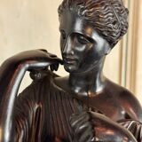Diane de Gabies, bronze after the antique, black patina 19th century