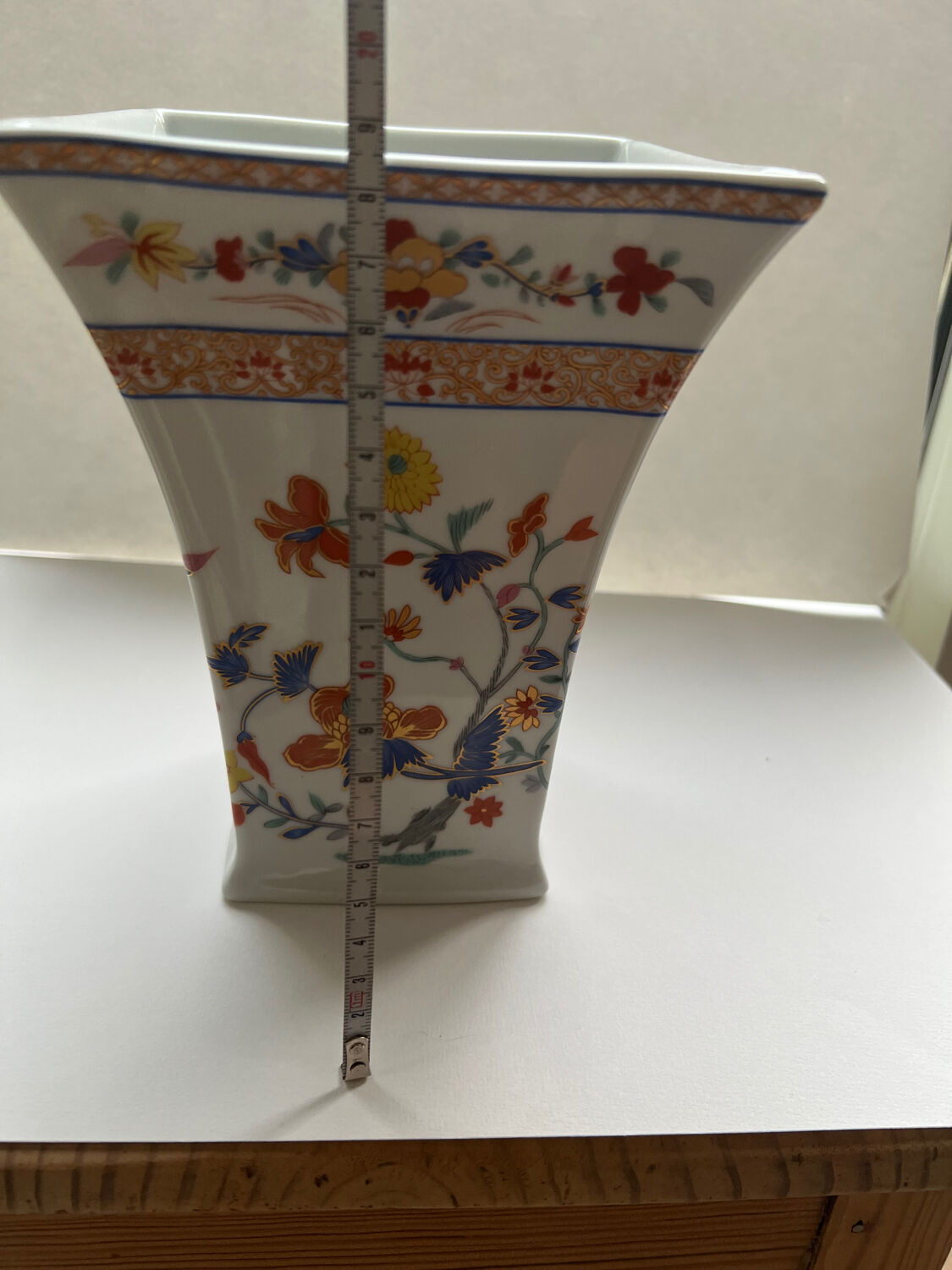 Square vase Bernardaud Pondicherry