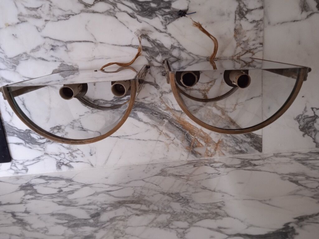 Paire appliques  demi lune