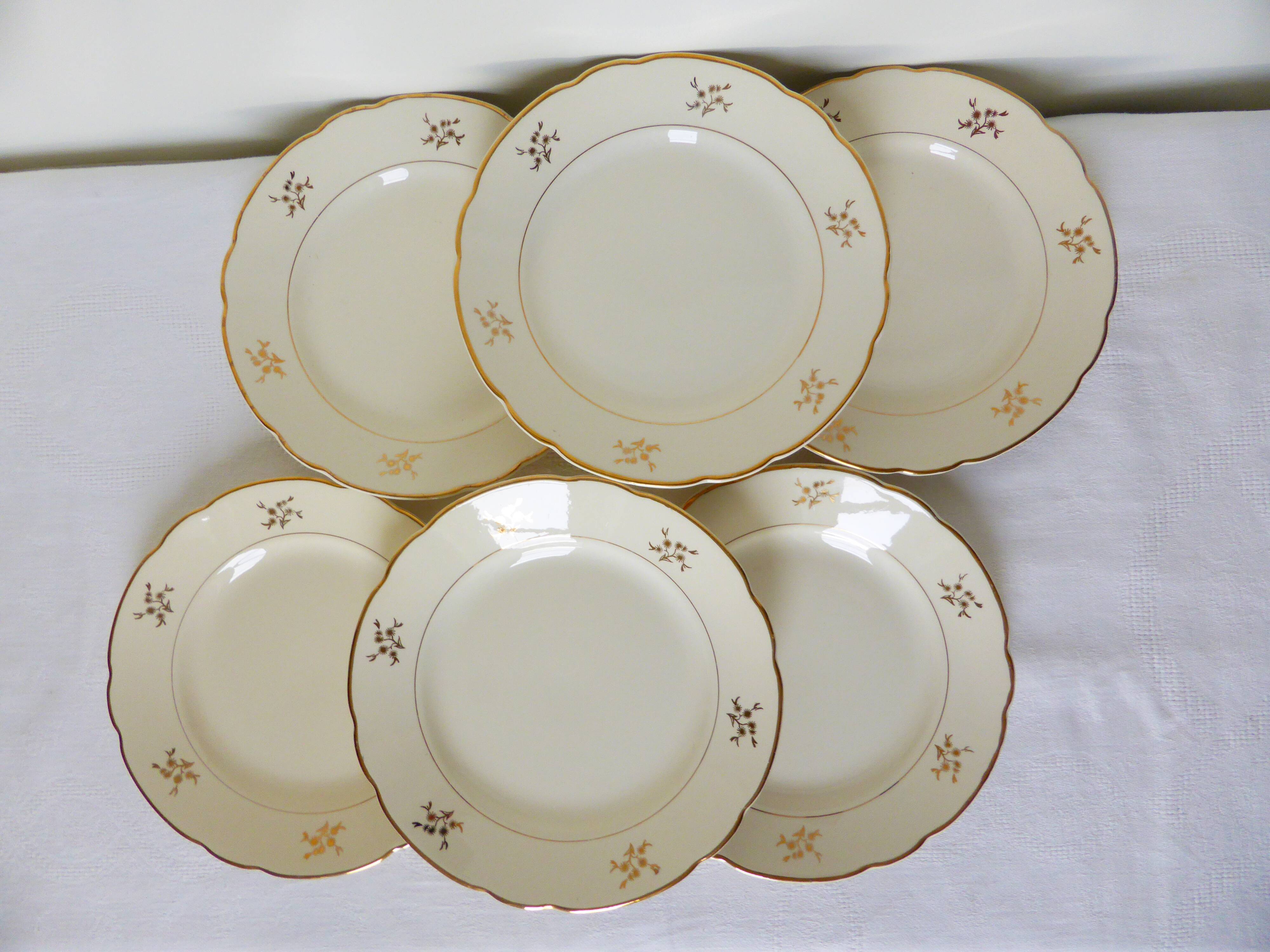 6 assiettes à dessert vintage Villeroy et Boch