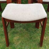 Set of 6 chairs in solid teak Roche Bobois. 1960/1970