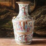 Cantonese porcelain baluster vase, 19th century