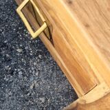 Bureau en bois massif bicolore