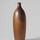 Mustard Brown Ceramic Studio Pottery Tall Vase, 1960s, Signed