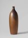 Mustard Brown Ceramic Studio Pottery Tall Vase, 1960s, Signed