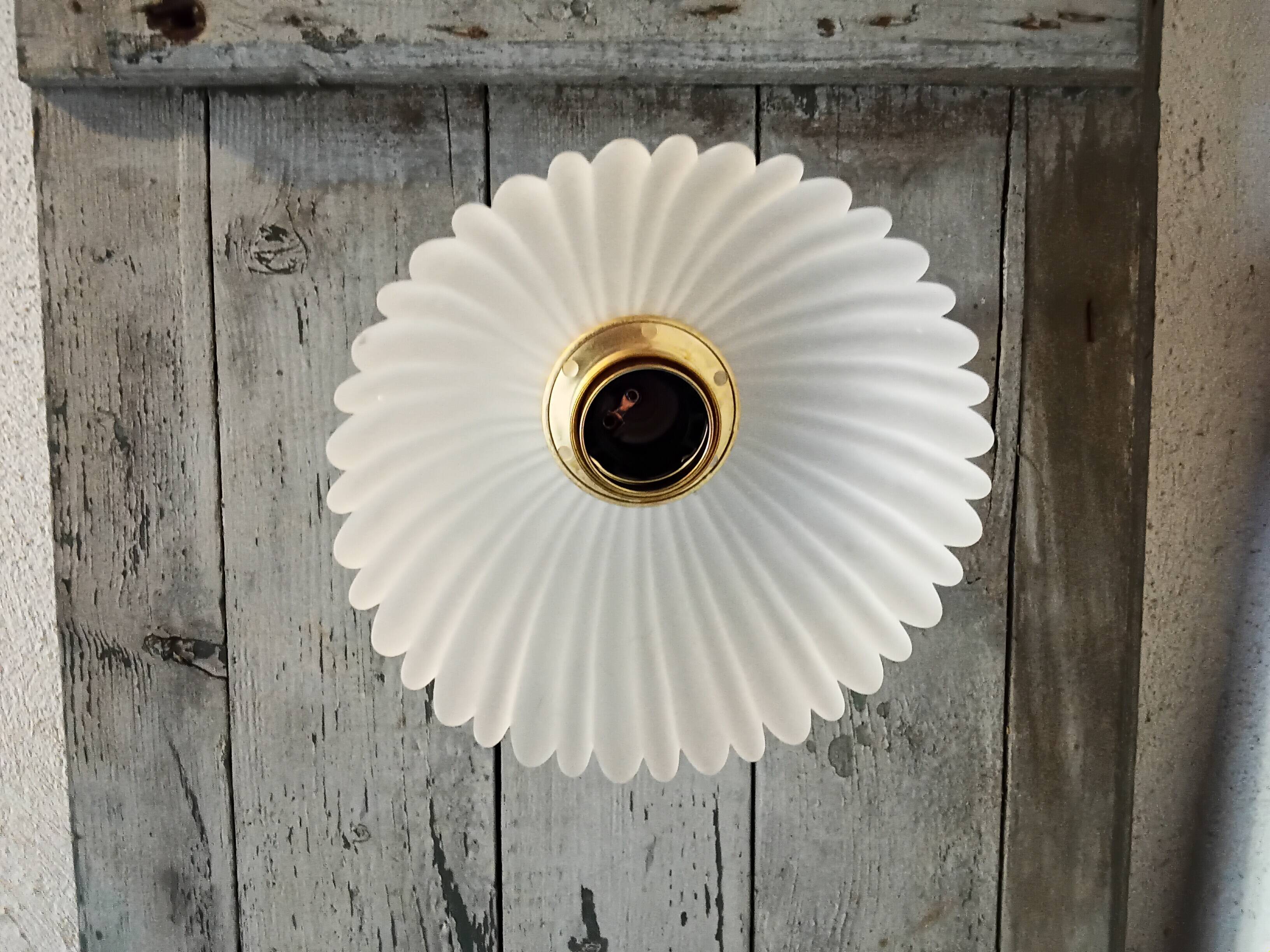 Vintage frosted glass wall light