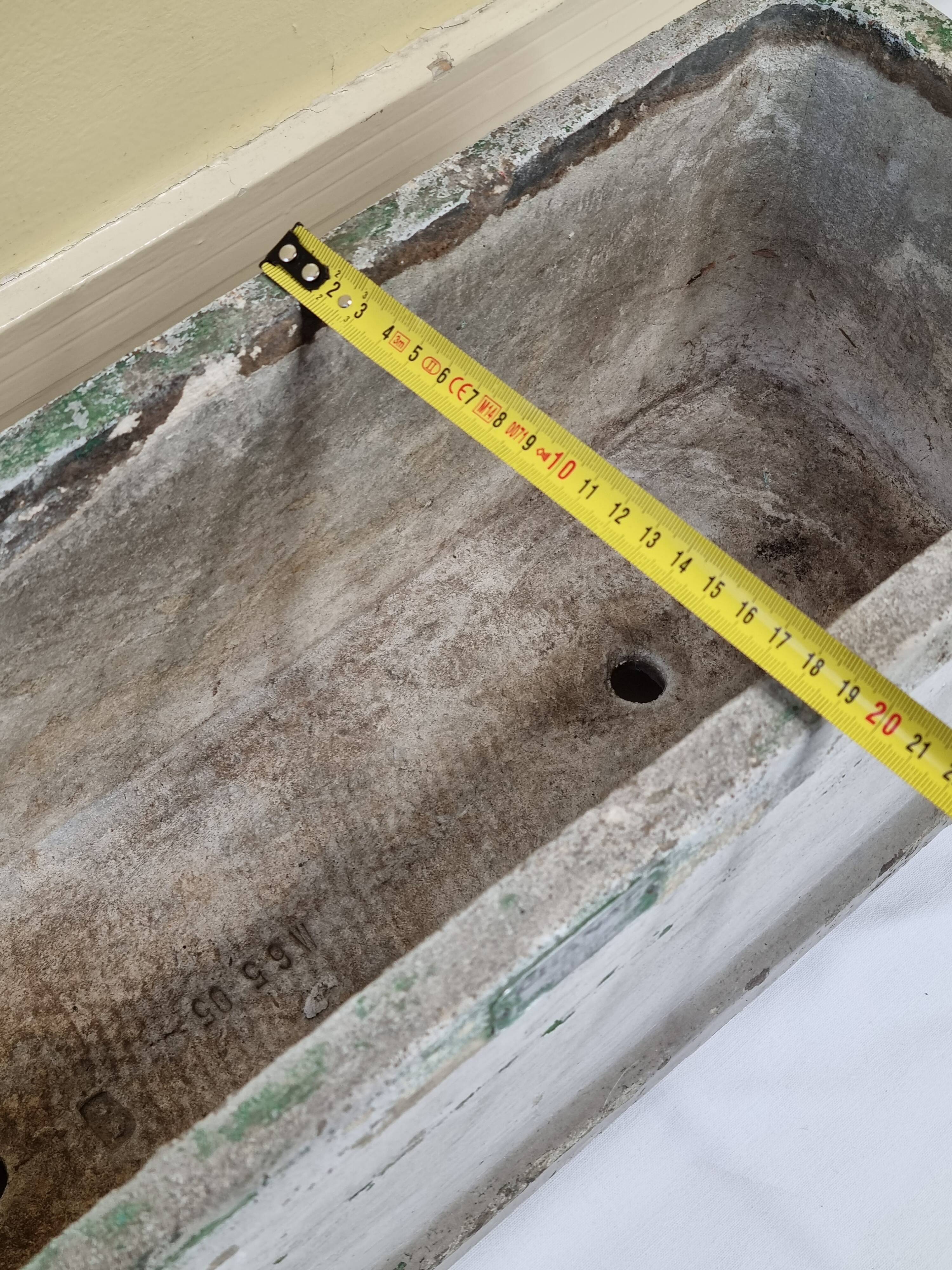Vintage concrete planters "Chanal Paris", 55 cm