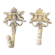 Vintage brass wall hooks / coat hooks Cherubs Baroque
