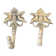 Vintage brass wall hooks / coat hooks Cherubs Baroque