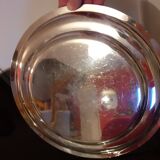 Large tray 35 cm in diameter in silver metal / DF hallmark and 24 g
