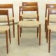 Suite de 6 chaises Niels O Möller modèle 77' Dukkerup