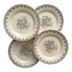 4 flat ironware plates "Louis XV" Gien 19th century