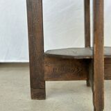 Pedestal table or small octagonal side table quadripod base with modernist spacer