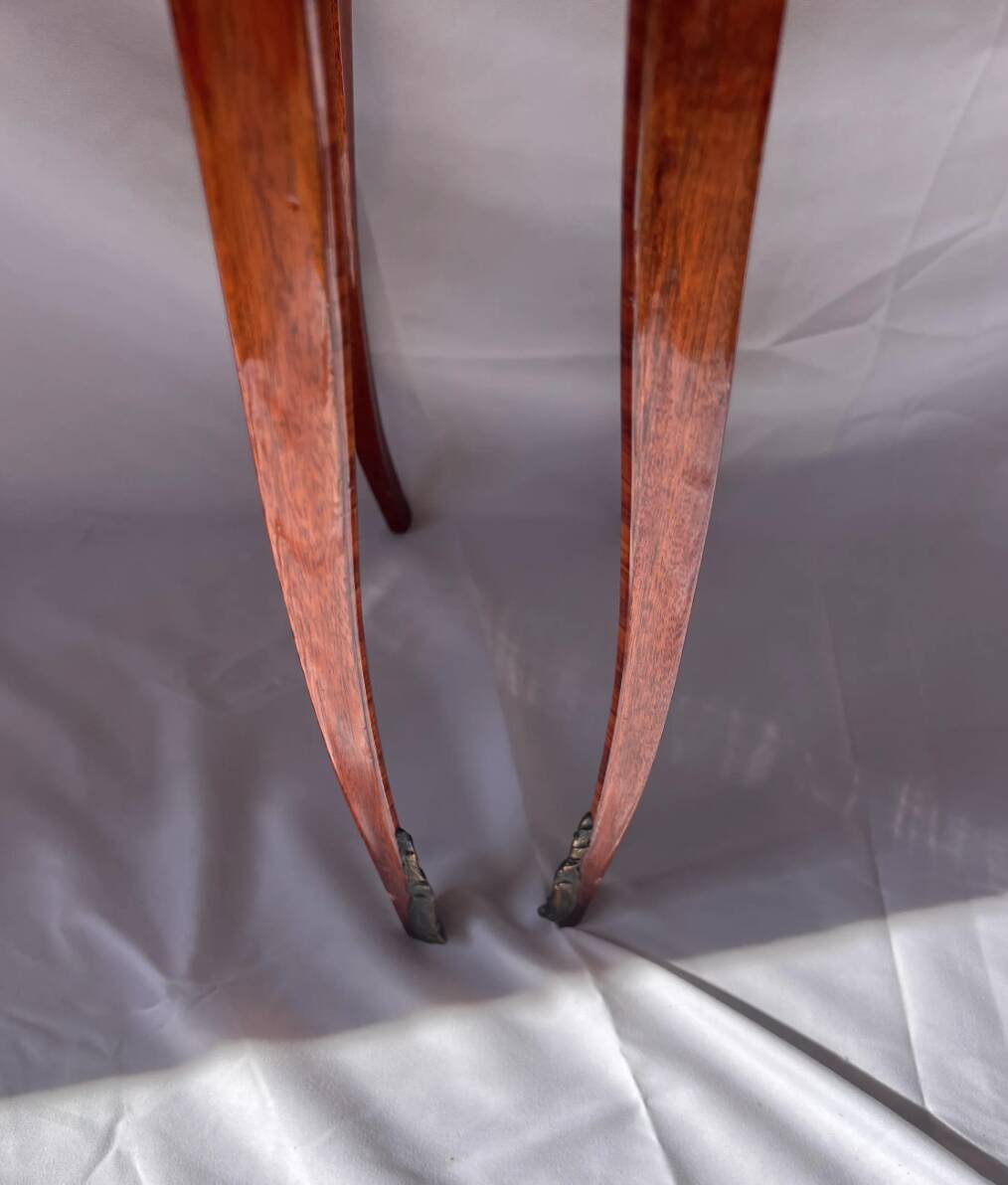 Pair of French Rosewood Nightstands, Marble Top Nighstands, Marquetry Bedsi