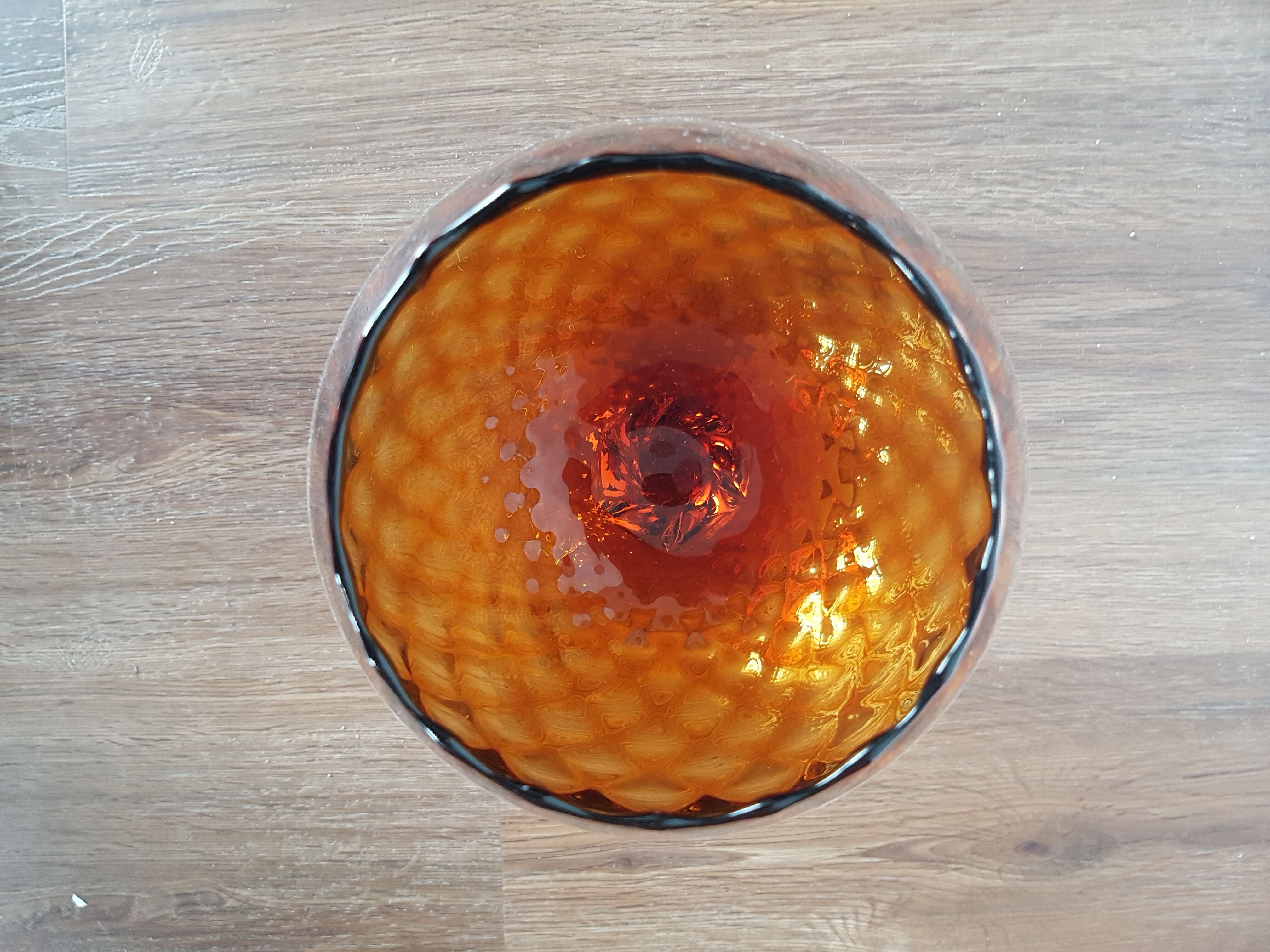 Amber glass cup