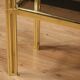 Italian console in gold metal