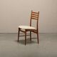 Chaises de salle à manger Georg Leowald en teck et tissu pour Wilkhahn, Allemagne, années 1960.
