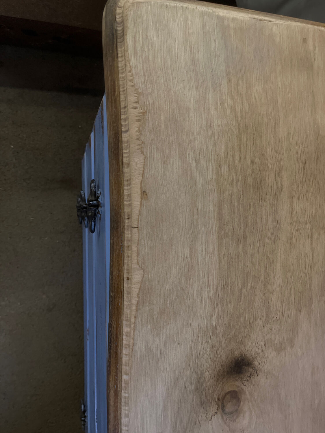 Patinated blue chest of drawers