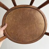 vintage curved wooden children's chair