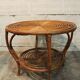 Table basse rotin années 60