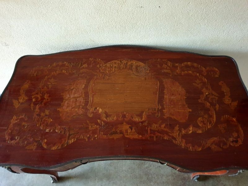 Old office - Louis XV style - Veneer wood and gilded bronze - richly inlaid