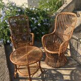 Rattan chair by Dal Vera, Italy 1950