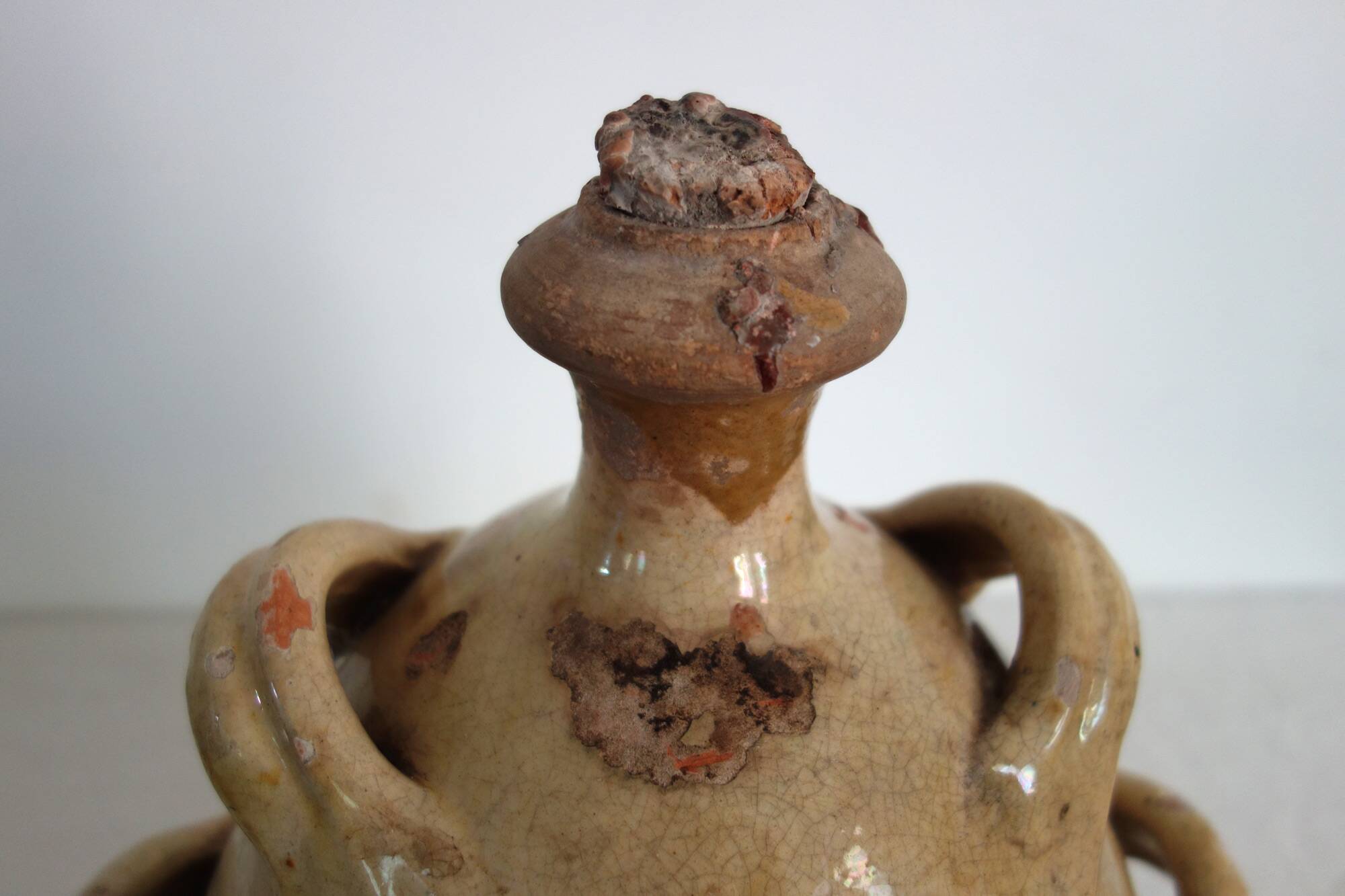 Glazed terracotta jug, Provence, 19th century