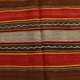 Soft Earthy Tones Kilim, 135x219Cm Bohemian Area Rug,