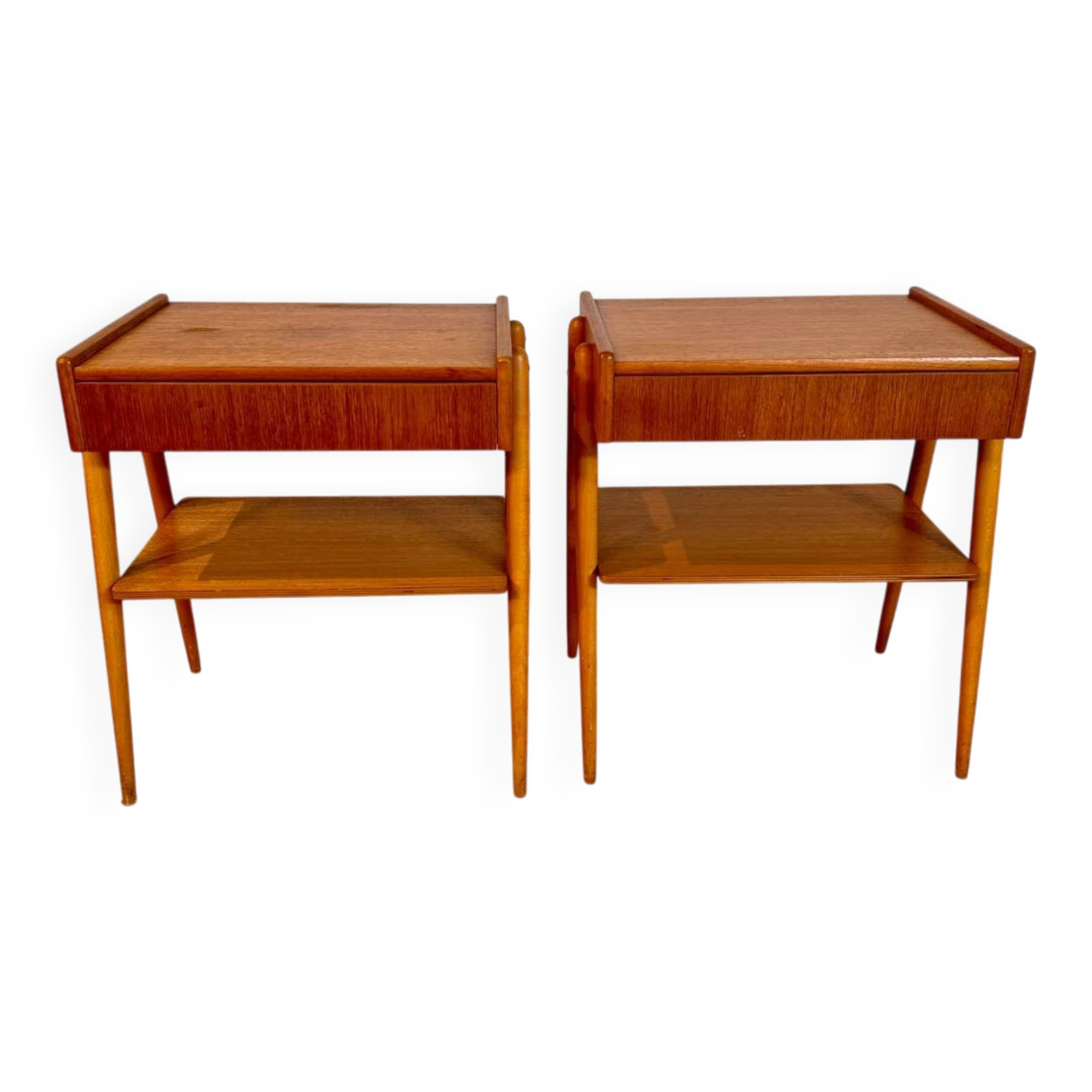 Pair of Danish oak bedside tables, 1960s