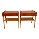 Pair of Danish oak bedside tables, 1960s