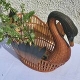 Vintage swan basket