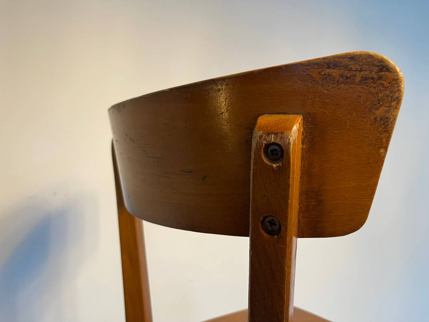 Lot of 60 wooden bistro chairs from the Baumann 1970s