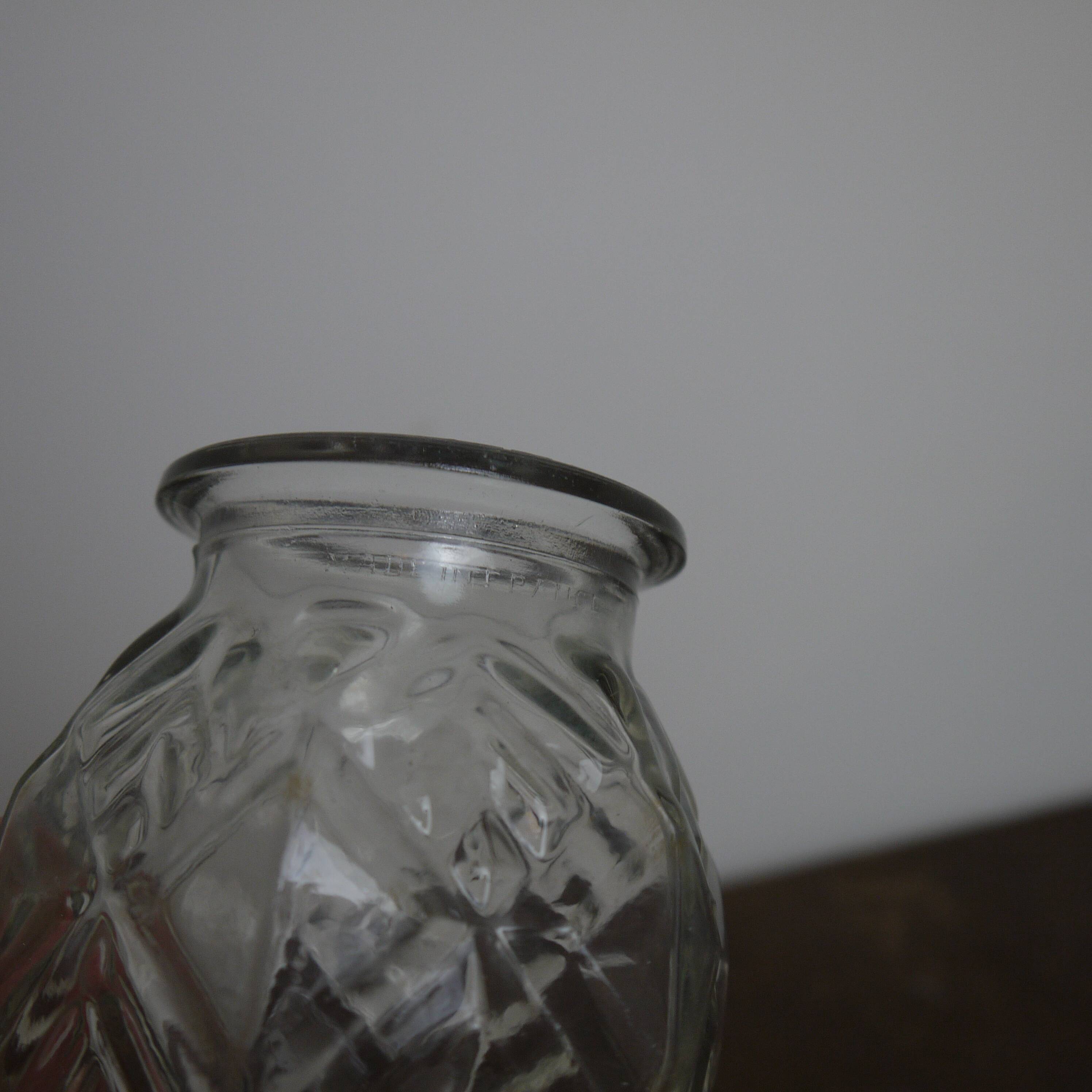 Moulded glass hyacinth vase