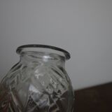 Vase à jacinthe en verre moulé
