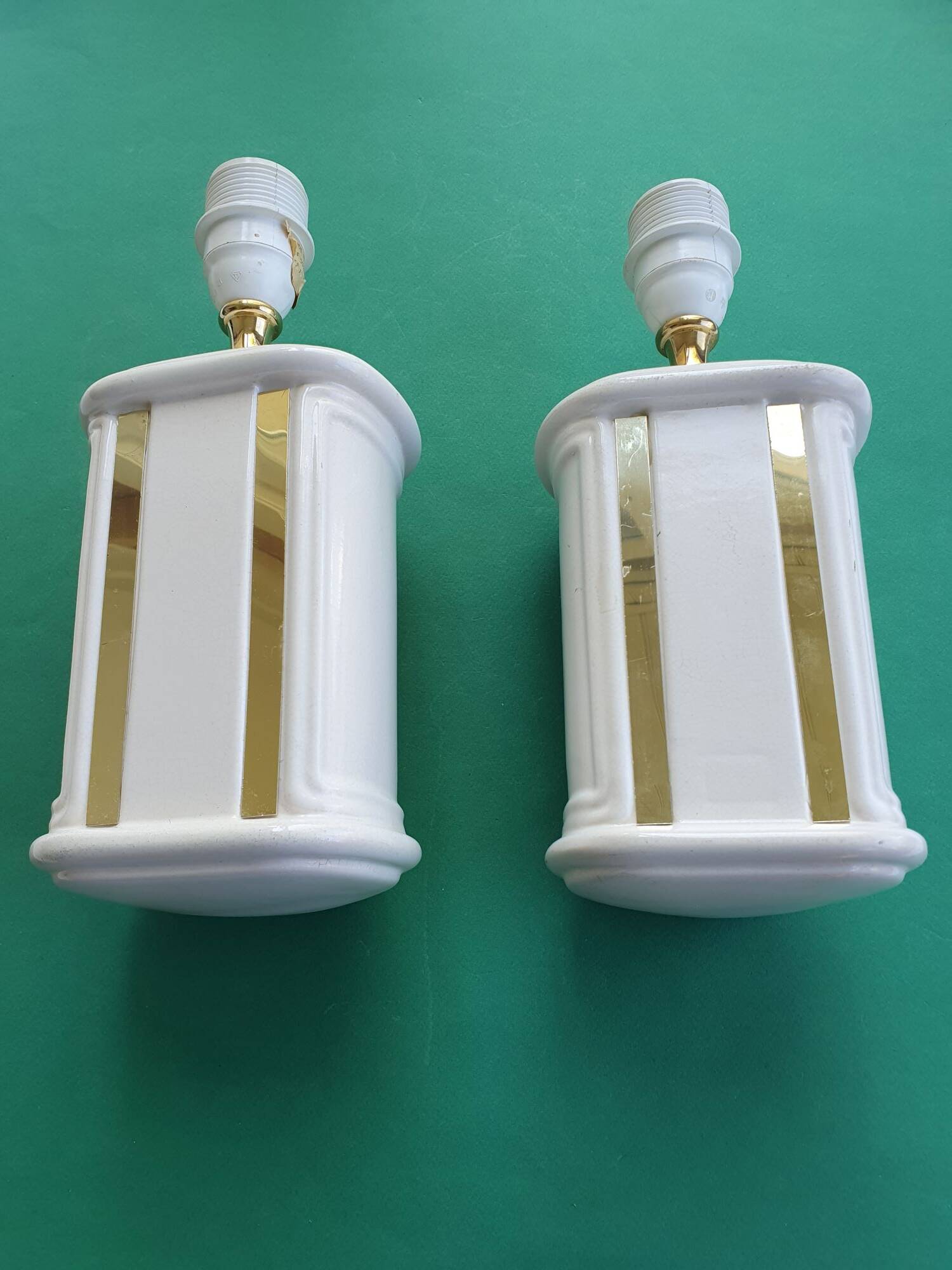 Pair of vintage ceramic wall sconces