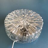 Round ceiling light in molded glass
