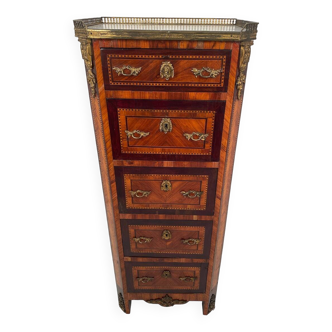 Elegant Louis XVI style chest of drawers, late 19th century