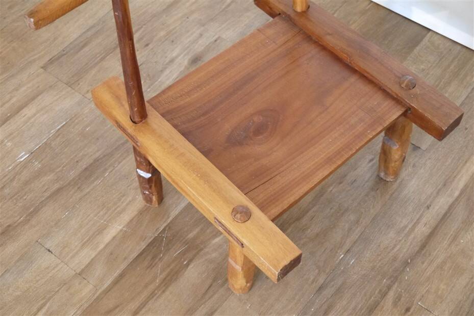 Vintage brutalist chair "Baoulé" 1950