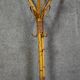Antique bamboo and rattan coat rack, artistic work from the late 19th century.