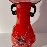 Vase Murano rouge années 70