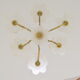 Mid-century Glass Chandelier,1970's.