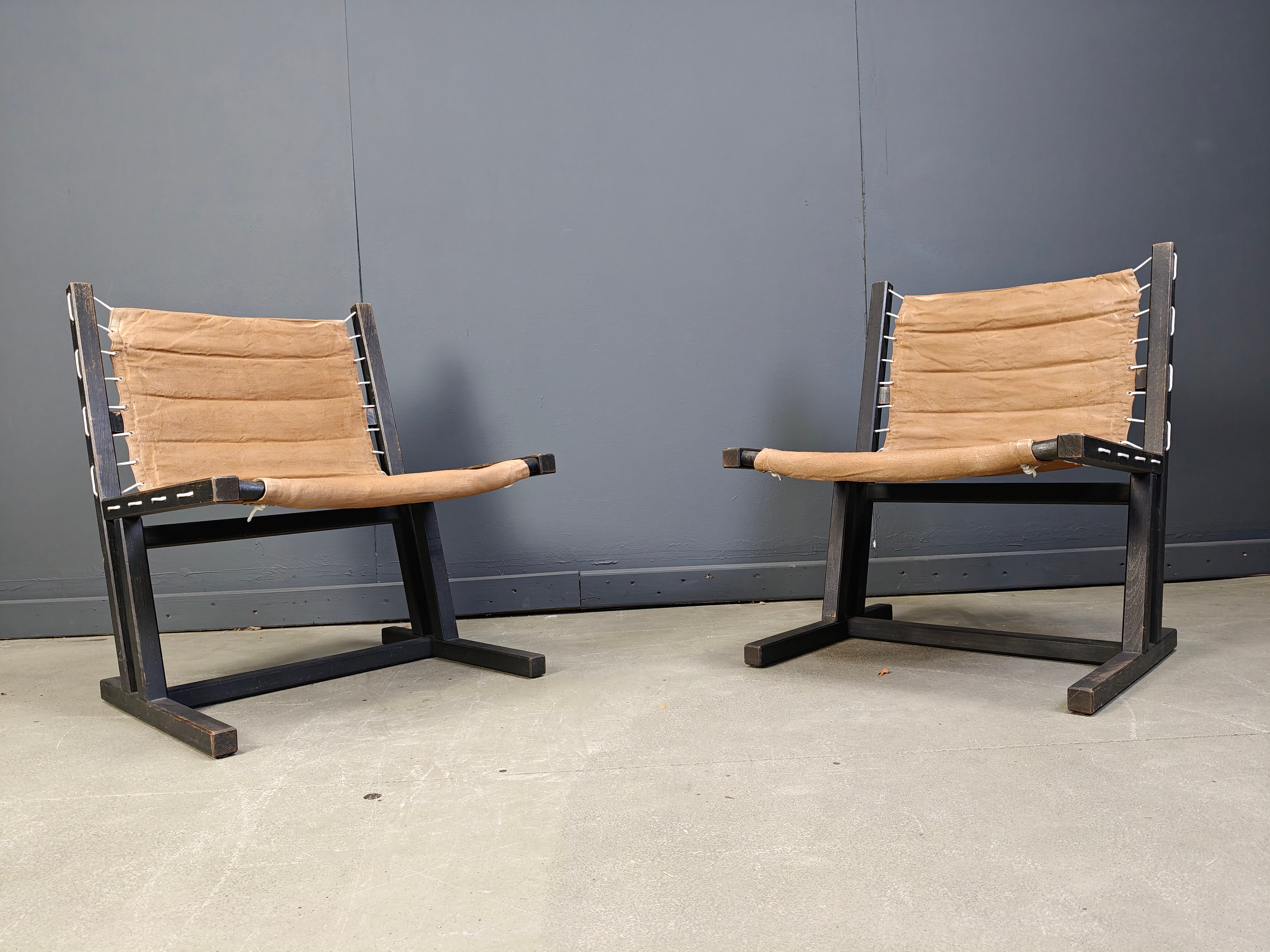 Pair of safari chairs by Casala, 1970s