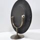 Miroir de courtoisie rond en laiton anodisé, attribution à Sergio Mazza, Italie